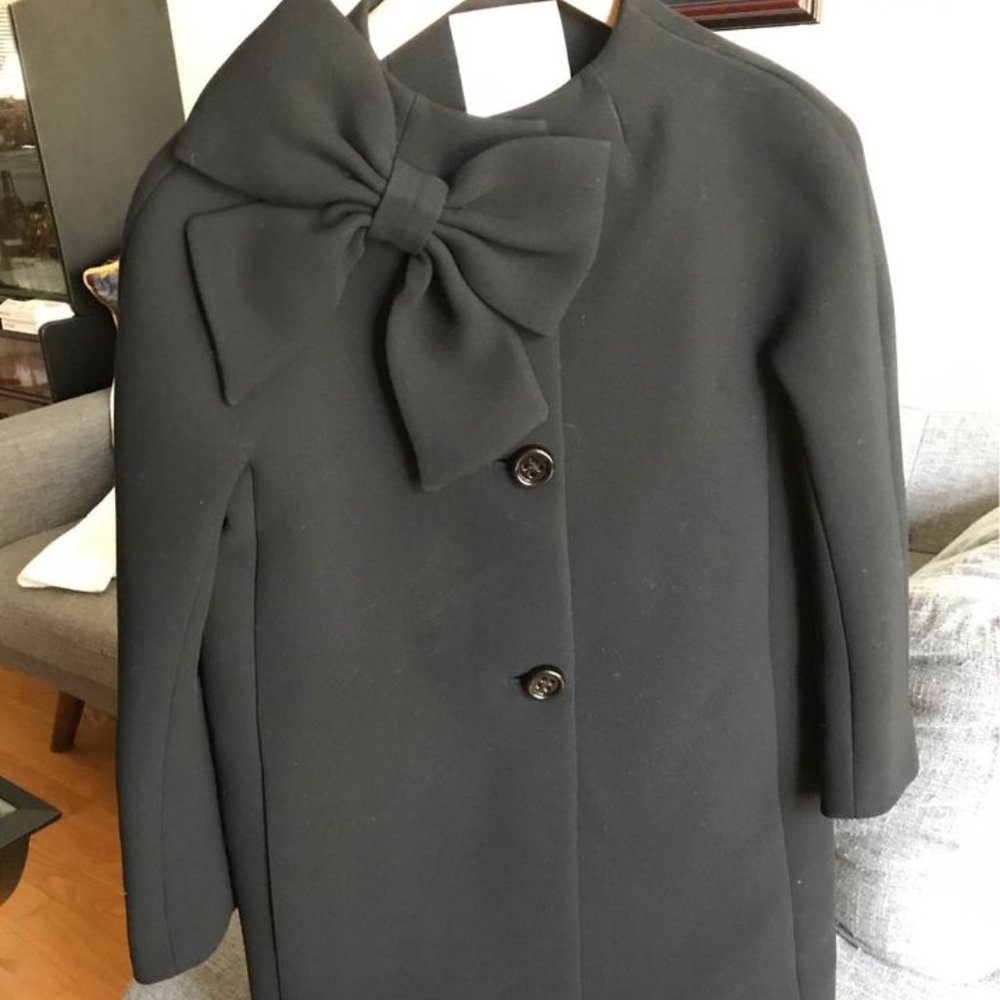 kate spade new york dorothy coat with side collar bow